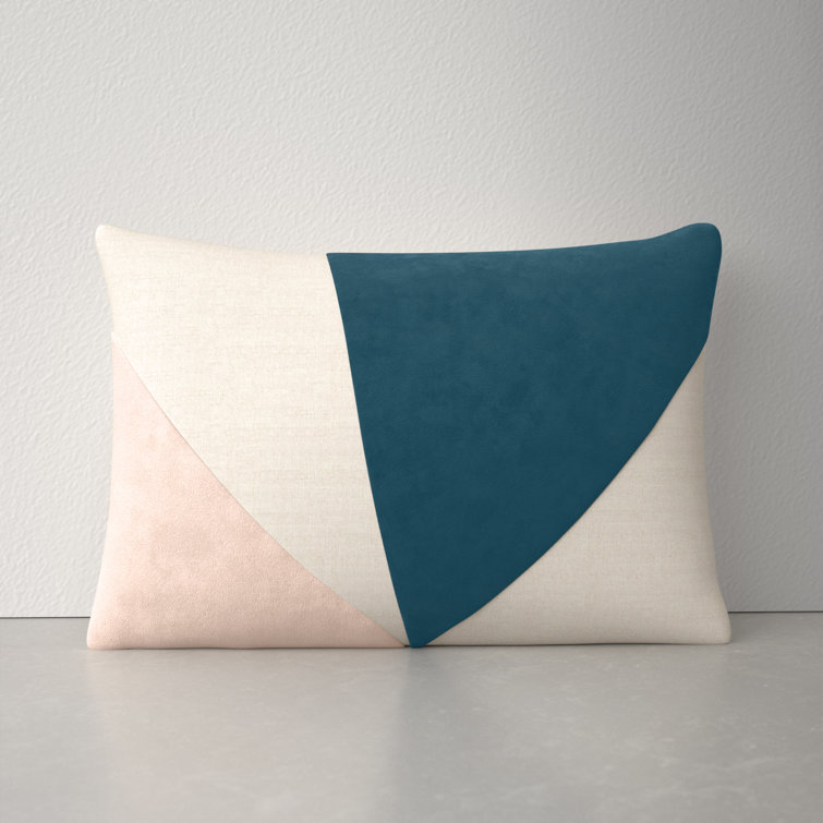 Teal geometric online pillow